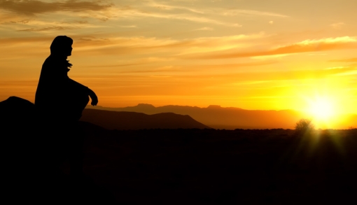 woman at sunrise